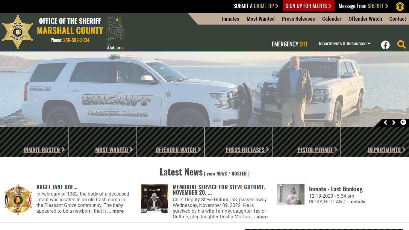 Inmate Roster - Marshall County Sheriff's Office